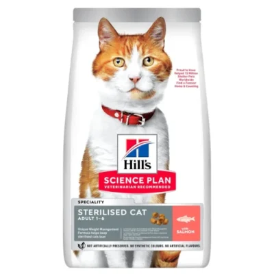 Hill’s Science Plan Croquettes Pour Chat Stérilisé Au Saumon 1.5kg