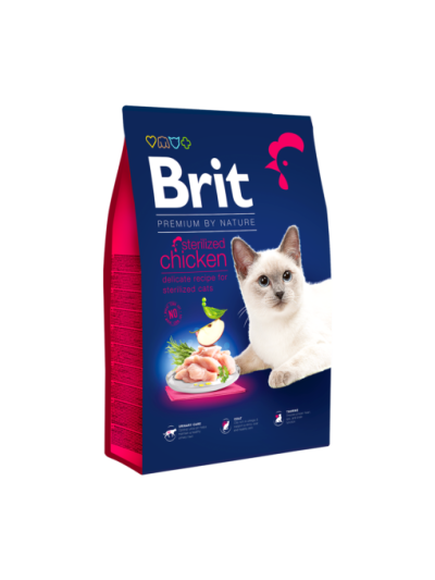 Brit Premium by Nature Chat adulte stérilisé Poulet 8kg
