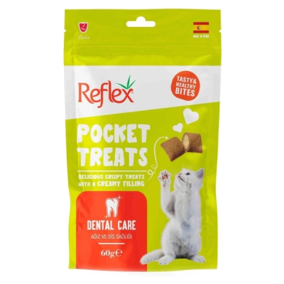 Réflexe Friandises Pocket Treats pour chat pour la santé dentaire 60 gr