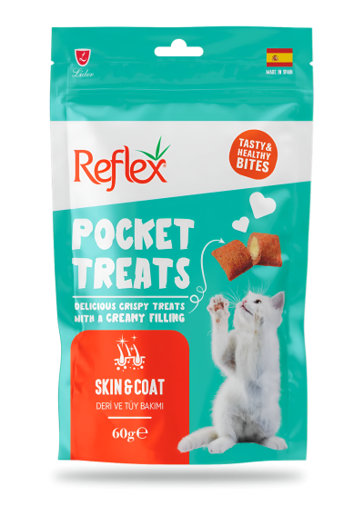 Reflex Pocket Treats Skin & Coat  pour Chat 60g