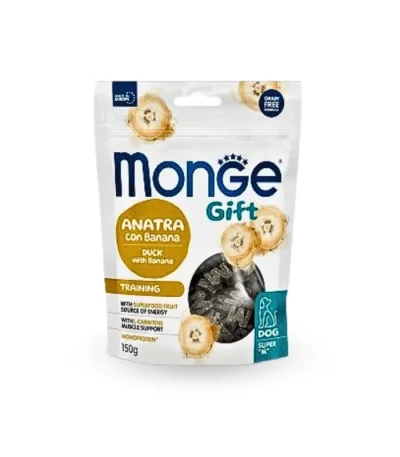 Monge gift super m canard et banane pour chien 150 g