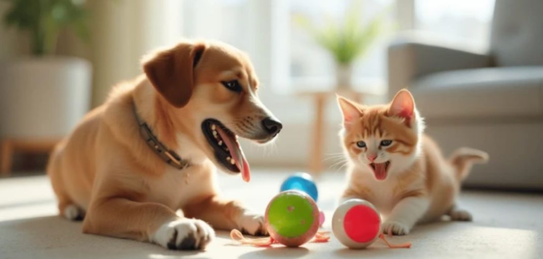 Animal heureux jouets et accessoires pour son bien-être