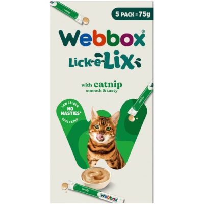 Webbox Lick-e-Lix with Catnip Smooth & tasty for Cats 5x75g