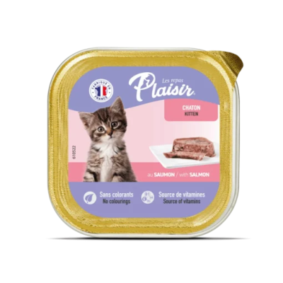 Plaisir Barquette pour Chaton 100g de pâté au Saumon