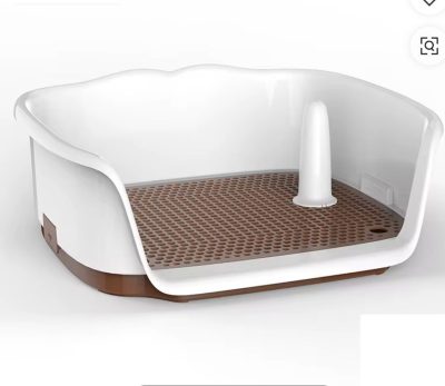 Toilette pour chien avec grille anti-fuite – Bac d’apprentissage hygiénique