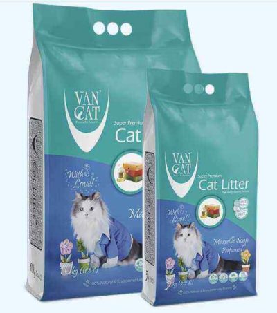 VANCAT - LITIÈRE AGGLOMÉRANTE PARFUMÉ 12l -SAVON DE MARSEILLE