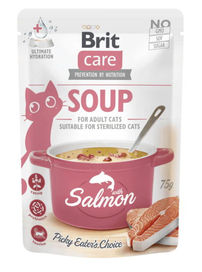 Brit Care Soupe au saumon pour chats 75 g