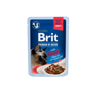 Brit Premium Fillets in Gravy with Lamb for Sterilised Cats 85g