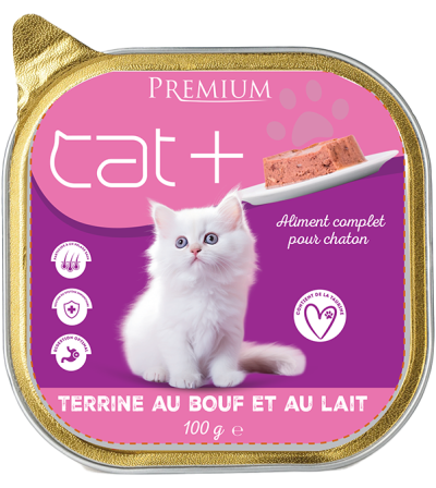 CAT+ Premium Kitten with beef & milk 100g