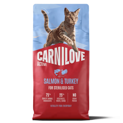 Carnilove Croquettes Cat Sterilised Salmon & Turkey 2kg