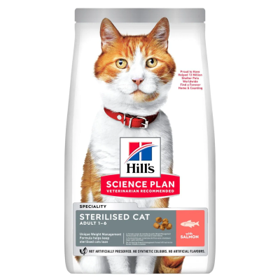 Hill’s Science Plan Croquettes Pour Chat Stérilisé Au Saumon 10kg