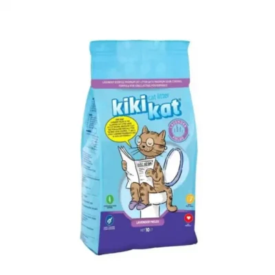 Litière agglomérante et absorbante KiKiKat Parfum Lavande 10L