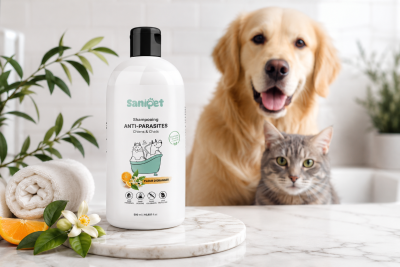 Sanipet Shampooing Anti-Parasites – Fleur d'Oranger 500ml