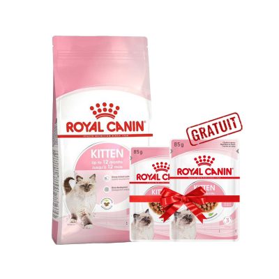 Royal Canin Kitten (pour chatons) 2kg + 2 Pâtée Kitten Offerte