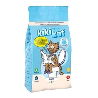 Litière agglomérante et absorbante KiKiKat Parfum Savon 10l