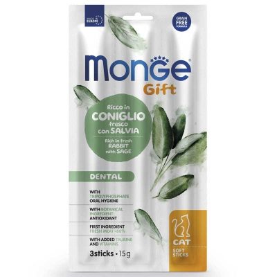 Monge Gift Dental Adult CHAT rich in Fresh Rabbit with Sage Soft Stick 15g