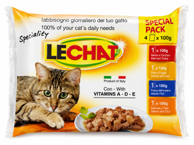 LeChat Speciality Pâtée pour Chat – 4 x 100 g