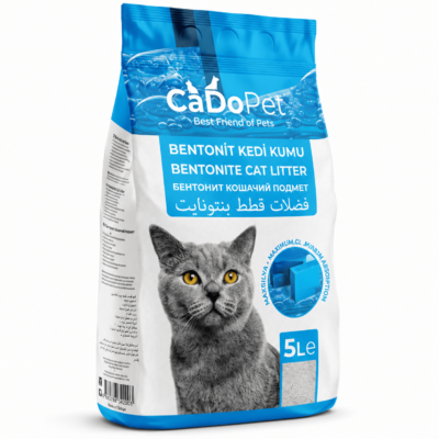 CaDoPet Litière pour Chat Bentonite Agglomérante Parfum Marseille Soap  5L