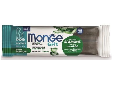 Monge Gift Skin Support Dog Rich in Fresh Salmon with Aloe Meat Bars