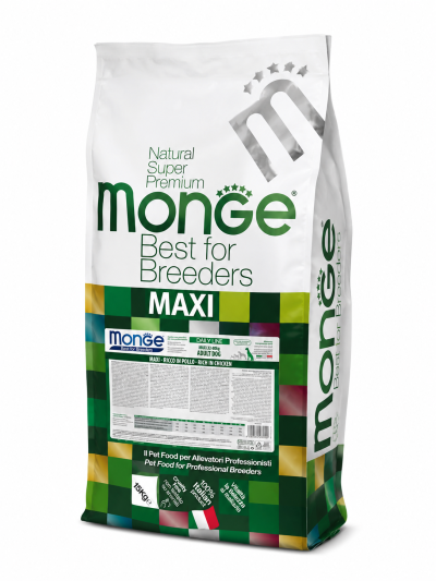 Monge Natural Superpremium Best for Breeders Maxi Croquettes Pour Chien Adulte au Poulet – 15 kg