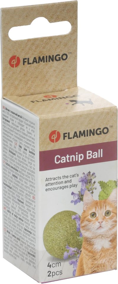 Catnip Ball pour Chat 4cm x 2 –Flamingo