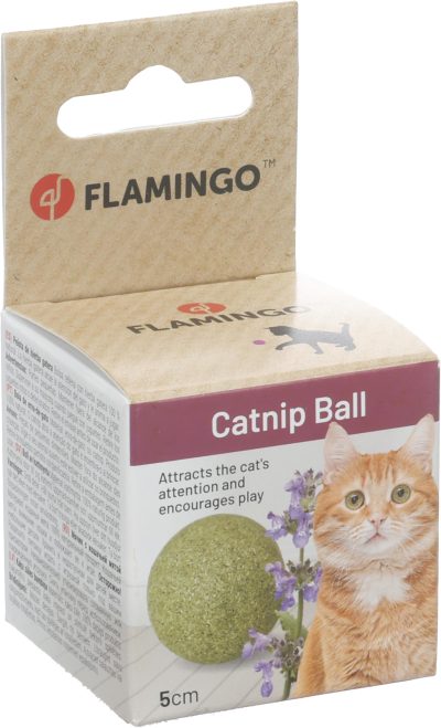 Catnip Ball pour Chat 5 cm –Flamingo