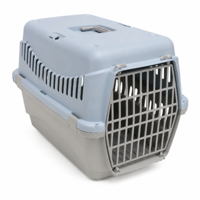 Cage de Transport pour Chien petite et Chat Bleu Ciel – ( 58x38x38 CM )