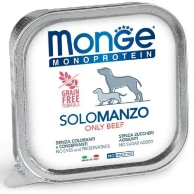 Monge Pâtée Monoprotein Au Bœuf pour Chien Grain Free 150 g