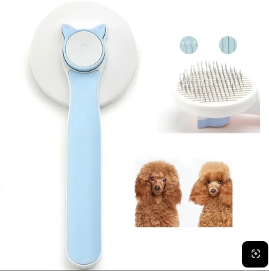 Key Pet Comb with Release Button