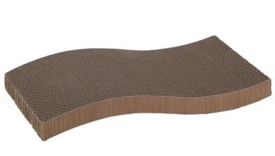 Jouet Griffoir Carton à griffer 47cm L x 25cm l x 5.5cm H/flamingo