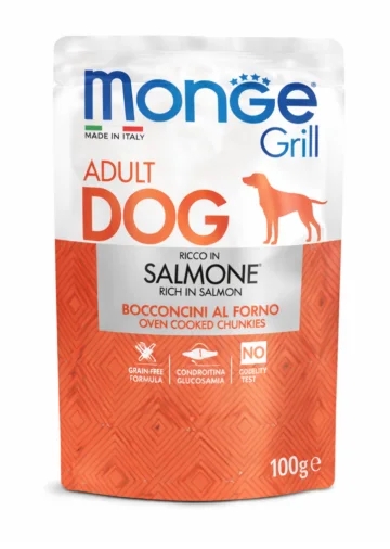 Monge Grill cooked Pour Chiens Adultes Riches en Saumon 100g Monge Grill cooked Pour Chiens Adultes Riches en Saumon 100g