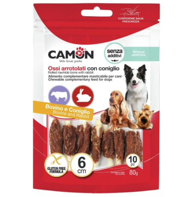 Camon Rolls Snack Mini Rabbit Chien 10pcs 80g