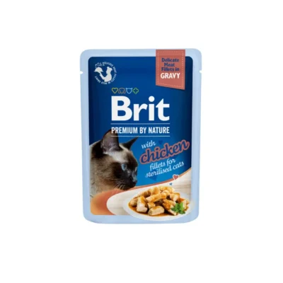 Brit Premium Cat Delicate with Chicken Fillets in Gravy for Sterilised Cats 85g