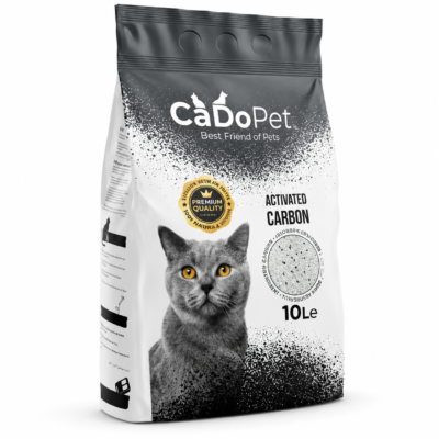 CaDoPet Litière pour Chat Bentonite Agglomérante Parfum charbon actif 10 L