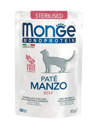 MONGE MONOPROTEIN avec viande de bœuf 85g
