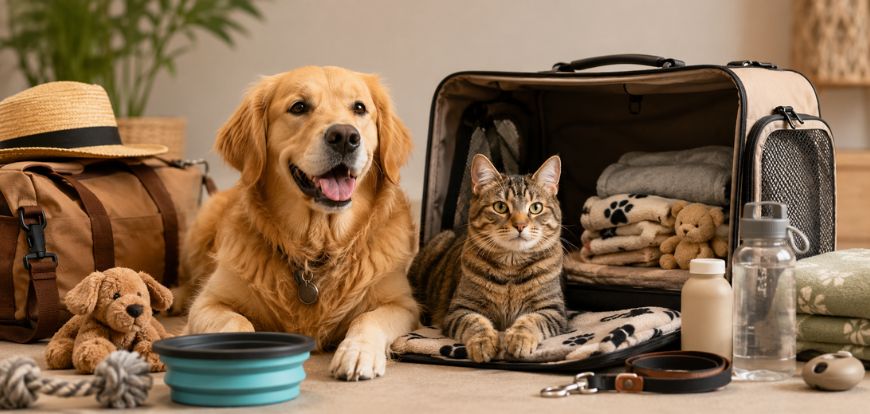 trousse de voyage pour chien et chat