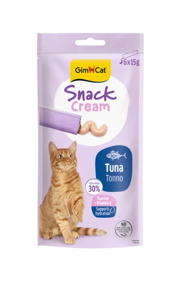 GimCat Snack Cream Thon – Friandise pour Chat 6×15g