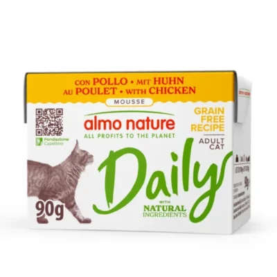 Almo Nature Daily Mousse au Poulet 90g pour Chat Adulte