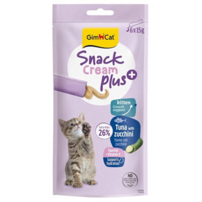 Gimcat Snack cream plus Tuna with zucchini Kitten (6x15g)