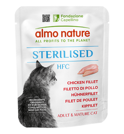 Almo Nature HFC Sterilised Filet de Poulet 50g pour Chat Stérilisé Adulte