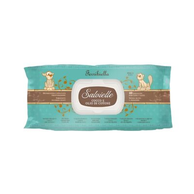Lingettes Humides pour Chiens et Chats à l’Huile de Coton- Ferribiella