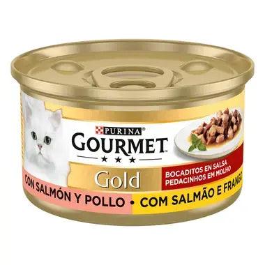 Gourmet Gold Bocaditos en Sauce Saumon & Poulet – 85 g