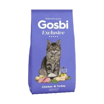 Gosbi Croquettes Exclusive Poulet et Dinde Pour Chat Adulte 1.5kg