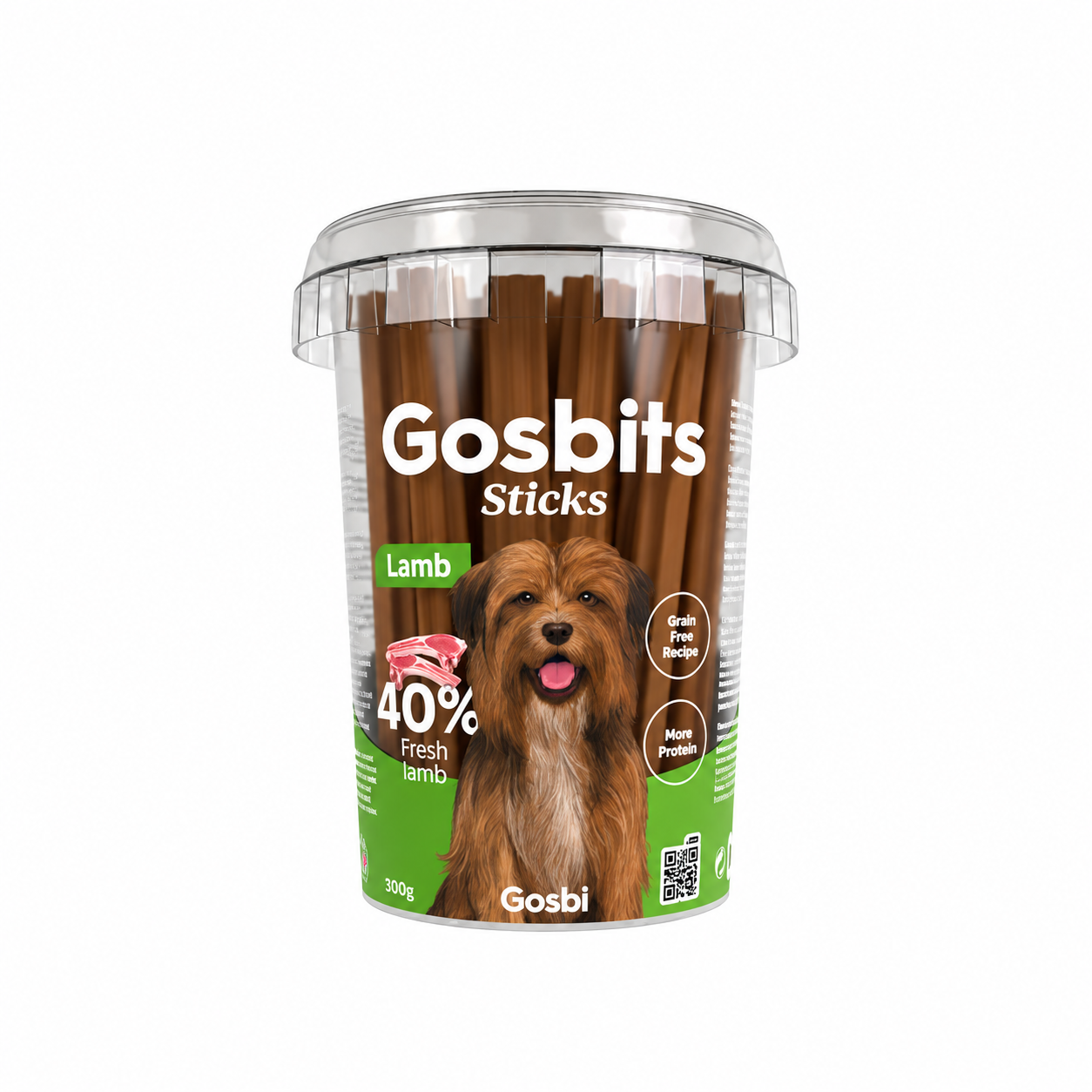 5fda91f8-6b0b-4c42-a3c4-dab409a40236 Gosbits Sticks Lamb Gosbi – Pot de friandises à l'agneau pour chien 300 g