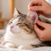 Oreilles du chat examinées pour repérer les signes d'irritation