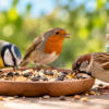 alimentation des oiseaux avec mélanges de graines pour canaris et perruches